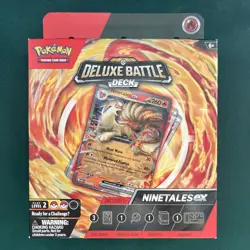 Pokemon TCG Ninetales ex Deluxe Battle Deck 60 Cards Playmat Deck Box Coin Foil - Image 1