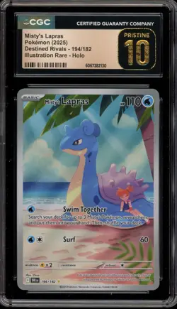 Pokemon Misty's Lapras Destined Rivals Illustration Rare #194 CGC 10 Pristine - Image 1