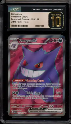 Pokemon Gengar ex Temporal Forces Ultra Rare #193 CGC 10 Pristine - Image 1
