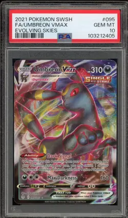 Pokemon Umbreon VMAX Evolving Skies Full Art #095 PSA 10 Gem Mint - Image 1