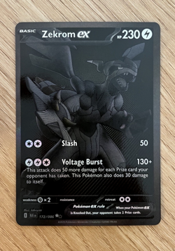 Zekrom Ex 172/086 Black Bolt Pokemon TCG English Mint Condition - Image 1