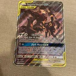 JUMBO Oversized Umbreon & Darkrai GX Tag Team Black Star Promo SM241 Pokemon NM - Image 1