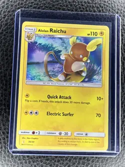POKEMON TCG ALOLAN RAICHU 30/30 HOLO RARE - Image 1