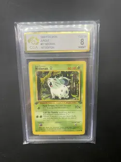 Pokemon 1st edition Jungle Nidoran #57 CGA 8 - Image 1