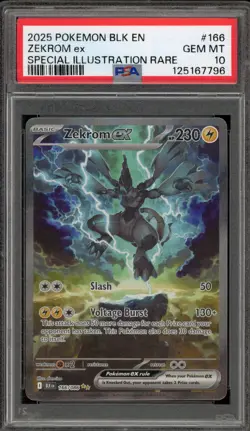 Pokemon Zekrom ex Black Bolt Special Illustration Rare #166 PSA 10 Gem Mint - Image 1