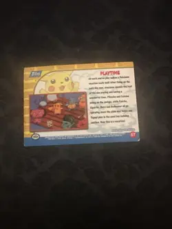 Pokemon Topps - Pikachu's Vacation - Playtime #57 - Non Holo - Blue Logo - Image 2