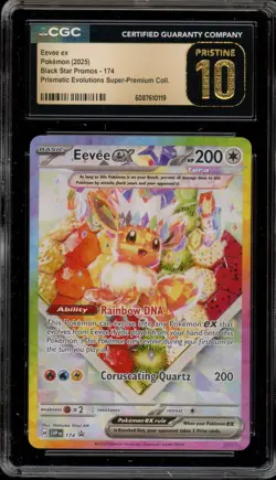 Pokemon Eevee ex Prismatic Super-Premium Coll. Promo SVP EN 174 CGC 10 Pristine - Image 1