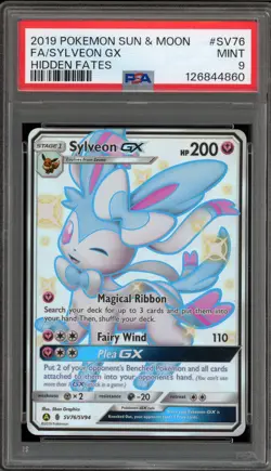 Pokemon Sylveon GX Hidden Fates Full Art #SV76 PSA 9 Mint - Image 1