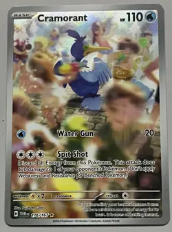 Pokemon Twilight Masquerade Cramorant Basic Illustration Rare HoloFoil #176/167 - Image 1