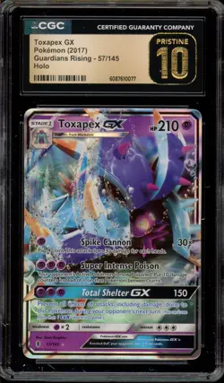 Pokemon Toxapex GX Guardians Rising Holo Ultra Rare #57 CGC 10 Pristine - Image 1