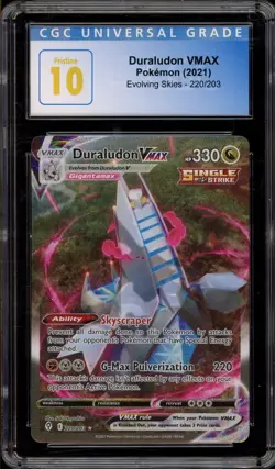 Pokemon Duraludon VMAX Evolving Skies Full Alt Art #220 CGC 10 Pristine - Image 1