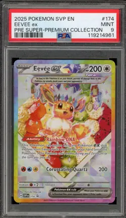 Pokemon Eevee ex Prismatic Evolutions Super-Premium Coll Promo SVP EN 174 PSA 9 - Image 1