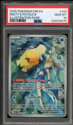 Pokemon Misty's Psyduck Destined Rivals Illustration Rare #193 PSA 10 Gem Mint - Image 1