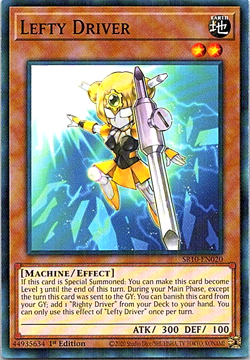 Lefty Driver SR10-EN020 Yu-Gi-Oh! 1st Edition Light Play - Image 1