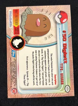 #50 Diglett, Pokemon TCG Red Logo Topps TV Animation Edition, Reg, LP - Image 2