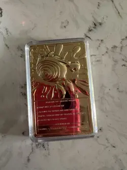 1999 Pokemon POLIWHIRL Burger King 23k Gold Plated Card Pokeball in Box - Image 5