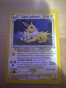 Pokemon TCG Light Jolteon Neo Destiny Card 48/105 Regular - Image 1