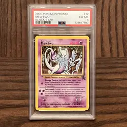 2000 POKEMON PROMO BLACK STAR #12 MEWTWO PSA 6 - Image 1