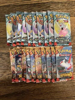 Pokemon 20 Pack Lot 10 ea Surging Sparks Journey Together SEALED FAST SHIP - Image 1