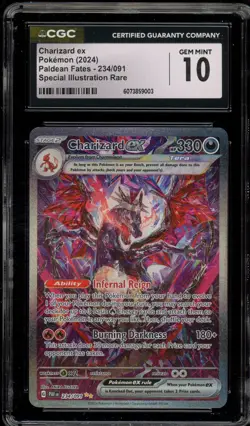 Pokemon Charizard ex Paldean Fates Special Illustration Rare #234 CGC 10 - Image 1