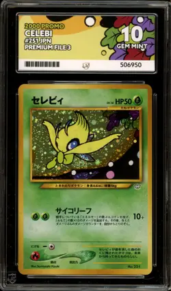 Pokemon Celebi Premium File 3 Japanese Holo #251 ACE 10 Gem Mint - Image 1