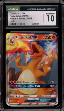 Pokemon Charizard GX Hidden Fates Holo Ultra Rare #9 CGC 10 Gem Mint - Image 1