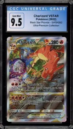 Pokemon Charizard VSTAR Ultra-Premium Coll. Full Alt Art Promo SWSH262 CGC 9.5 - Image 1