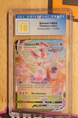 Pokemon Sylveon VMAX Evolving Skies Secret Rare Alt Art #212 CGC 10 Pristine - Image 1