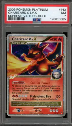 Pokemon Charizard G Lv.X Supreme Victors Holo Ultra Rare #143 PSA 7 - Image 1