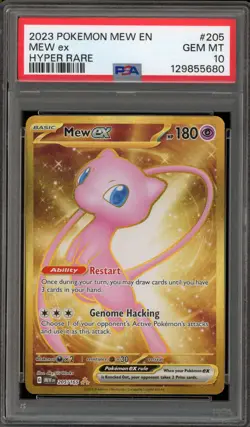 Pokemon Mew ex 151 MEW EN Hyper Rare #205 PSA 10 Gem Mint - Image 1