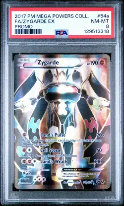 2017 POKEMON MEGA POWERS COLLECTION ZYGARDE EX #54A FULL ART PSA 8 NM #129513318 - Image 1