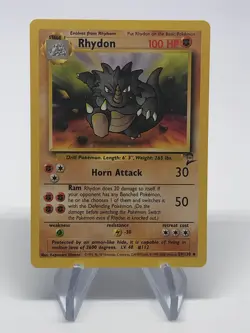 Rhydon 59/130 - Uncommon - Vintage English Base Set 2 Pokemon Card - NM & LP - Image 1