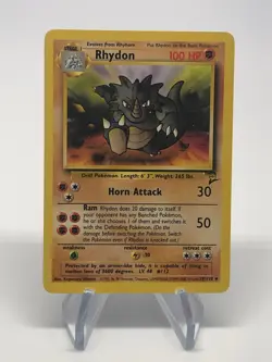 Rhydon 59/130 - Uncommon - Vintage English Base Set 2 Pokemon Card - NM & LP - Image 5