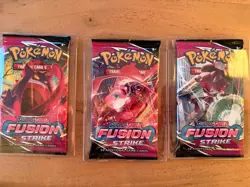 Pokemon Sword And Shield Fusion Strike Booster Packs, New Sealed - Image 1