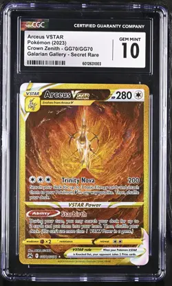 2023 Pokemon Crown Zenith Gold Rare Arceus VSTAR #GG70 CGC 10 Gem Mint A - Image 3