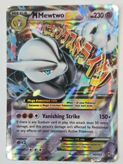 Pokemon Mega-Mewtwo-EX Holo Ultra Rare TCG Card 63/162 - Image 1