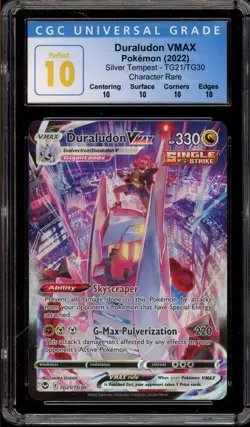 Pokemon Duraludon VMAX Silver Tempest Full Alt Art #TG21 CGC 10 PERFECT - Image 1