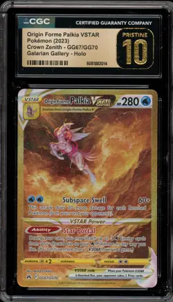 Pokemon Origin Forme Palkia VSTAR Crown Zenith Secret Rare #GG67 CGC 10 Pristine - Image 1