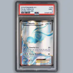 2016 POKEMON XY FATES COLLIDE #123 FULL ART ALTARIA EX PSA Mint 9 - Image 1