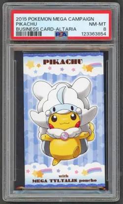Pokemon Cards - PSA 8 Pikachu Mega Tyltalis Poncho - BC Business Card Altaria - Image 1