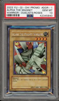 Yu-Gi-Oh! Alpha The Magnet Warrior Duelist of the Roses Promo DOR-001 PSA 10 - Image 1