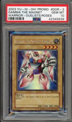 Yu-Gi-Oh! Gamma The Magnet Warrior Duelist of the Roses Promo DOR-0003 PSA 10 - Image 1