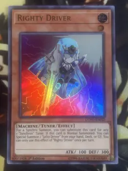 Yugioh: Righty Driver - DUPO-EN032 - Ultra Rare - 1st Edition - NM - Image 1