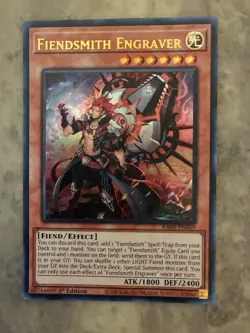Yugioh! TCG - Fiendsmith Engraver - Ultra Rare - RA04-EN049 - Stampede - Image 1