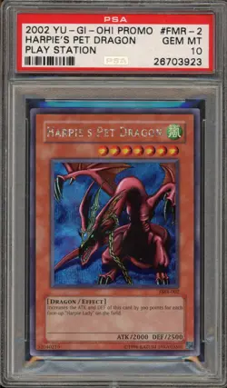 Yu-Gi-Oh! Harpie's Pet Dragon Forbidden Mem. PlayStation Promo FMR-002 PSA 10 - Image 1