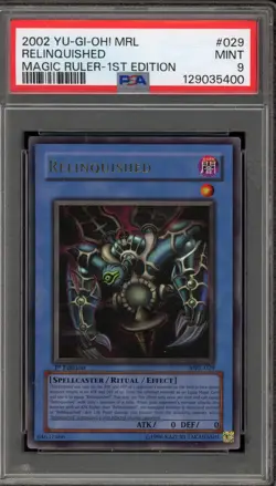 Yu-Gi-Oh! Relinquished Magic Ruler 1st Edition Ultra Rare MRL-029 PSA 9 Mint - Image 1