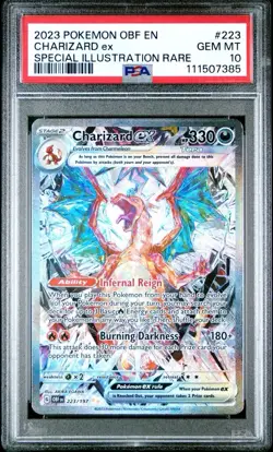 Pokemon Obsidian Flames #223 Charizard EX Special Illustration Rare PSA 10 Card! - Image 1