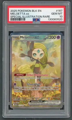 Pokemon Cards - PSA 10 Meloetta EX 167/086 - SIR - GEM MT - PSA10 - Image 1