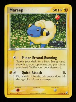 Pokemon Card Mareep 67/109 ex Team Rocket Returns Reverse Holo Foil NM 2004 - Image 1