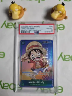 PSA 10 Monkey D Luffy P 037 PROMO BANDAI GAME SET ONE PIECE CARD GAME English - Image 1